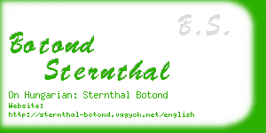 botond sternthal business card